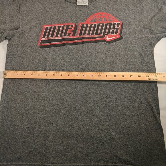 Nike Hoops Long Sleeve Gray Shirt Top youth boys XL Women's Small/Medium Red - Picture 6 of 12